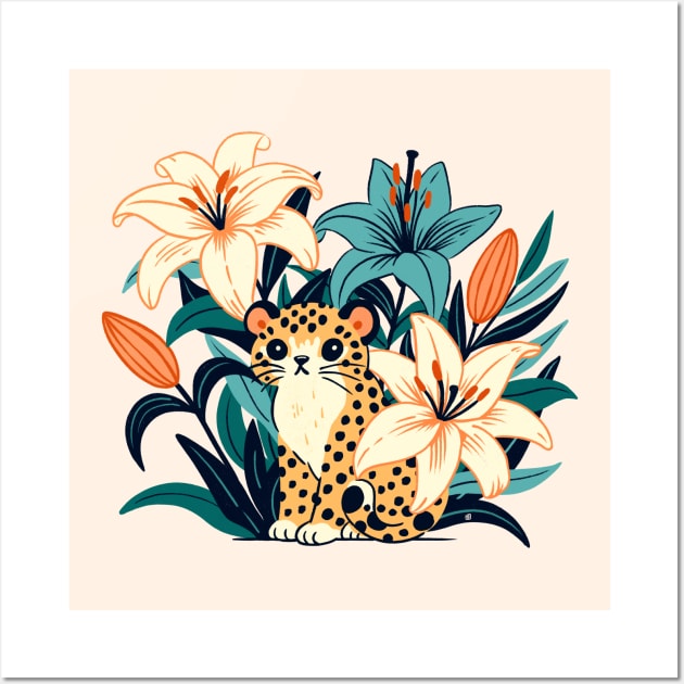 Lilies and leopard Wall Art by Itouchedabee